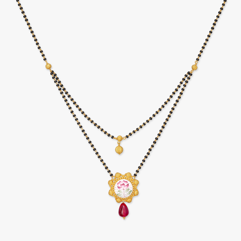 Lotus Reverence Gold Mangalsutra,,hi-res image number null
