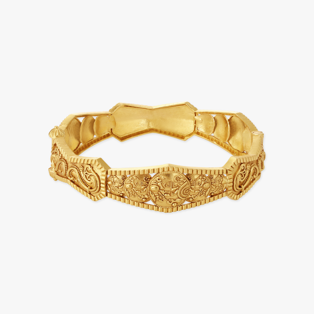 Stepwell Artistry Gold Bangles,,hi-res image number null