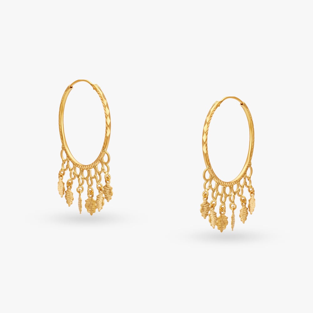 Charming Gold Hoop Earrings,,hi-res image number null