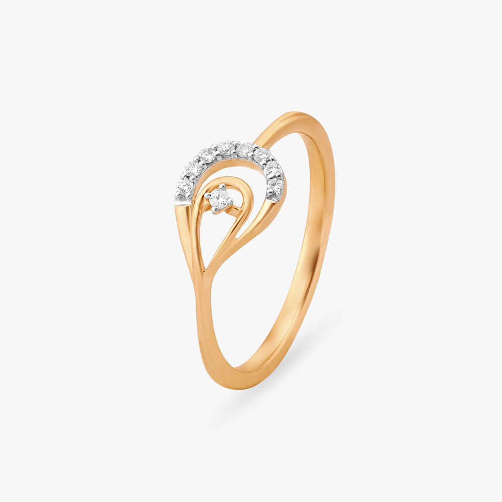 Curling Twists Finger Ring,,hi-res image number null