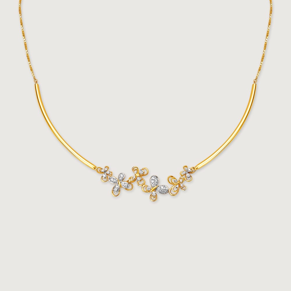Butterfly Garden Diamond Necklace,,hi-res image number null