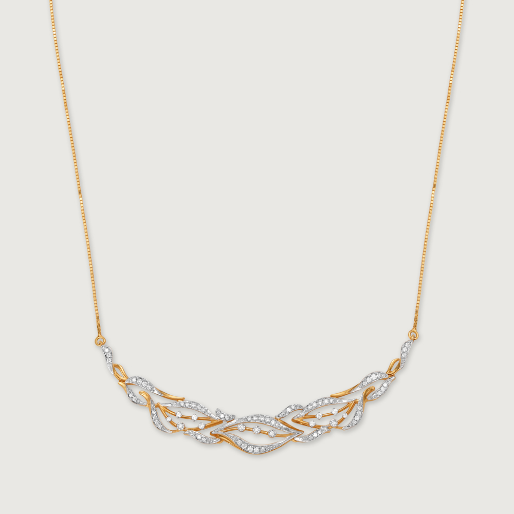 Rhythmic River 18 Kt Gold & Diamond Necklace,,hi-res image number null