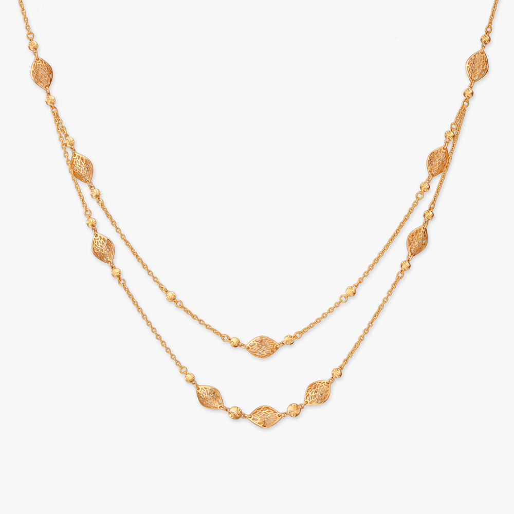 Filigree Charm Gold Necklace Set,,hi-res image number null