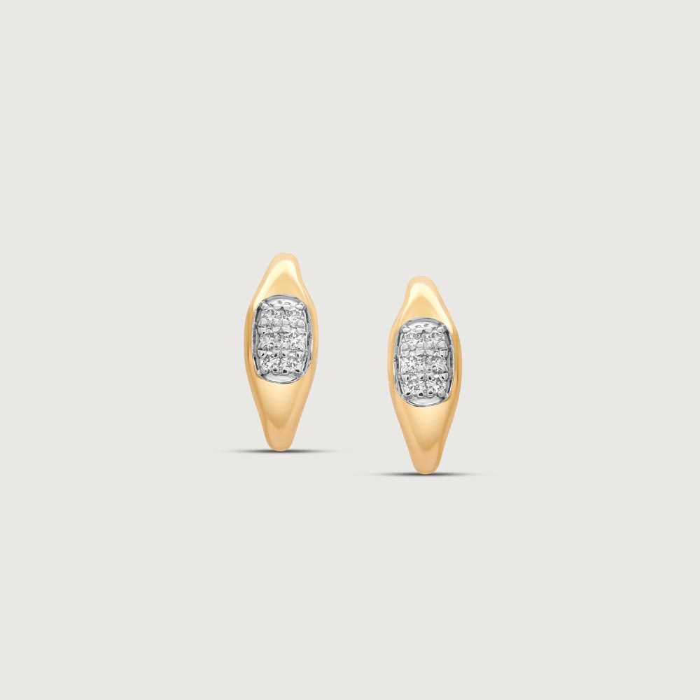 Chic Curve Diamond Hoop Earrings,,hi-res image number null