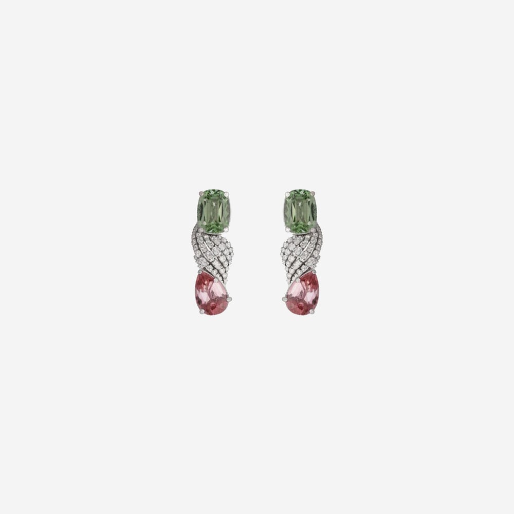 Verdant Halo Diamond Necklace Set,,hi-res image number null