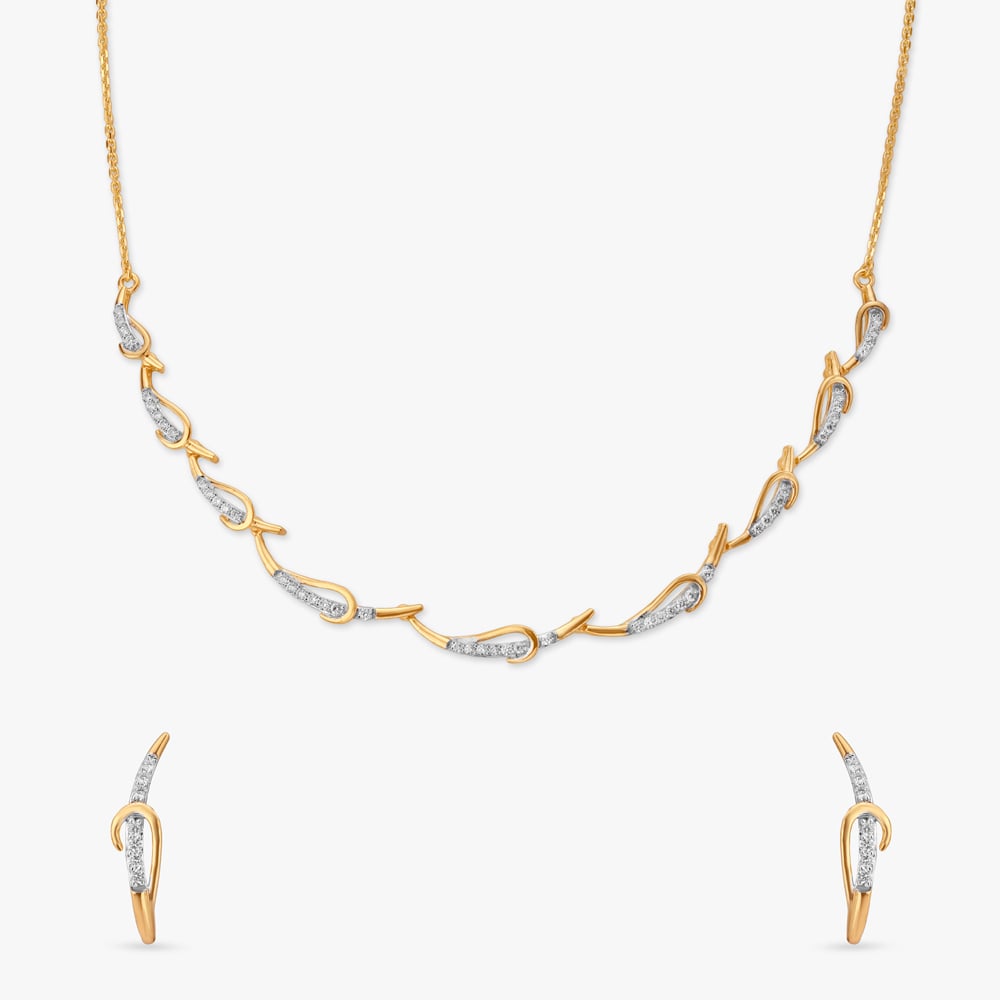 

Whimsical Vines Diamond Necklace Set