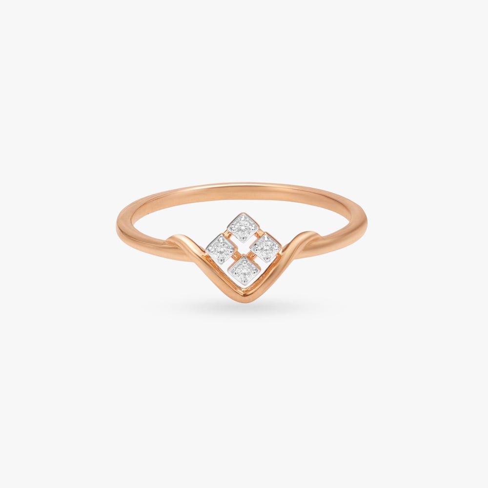 Chevron Crest Diamond Ring,,hi-res image number null