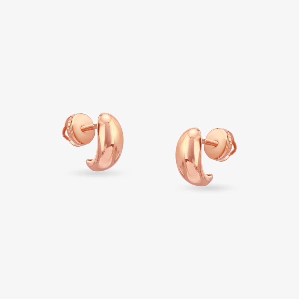 

Blush Curve Gold Hoop Earrings