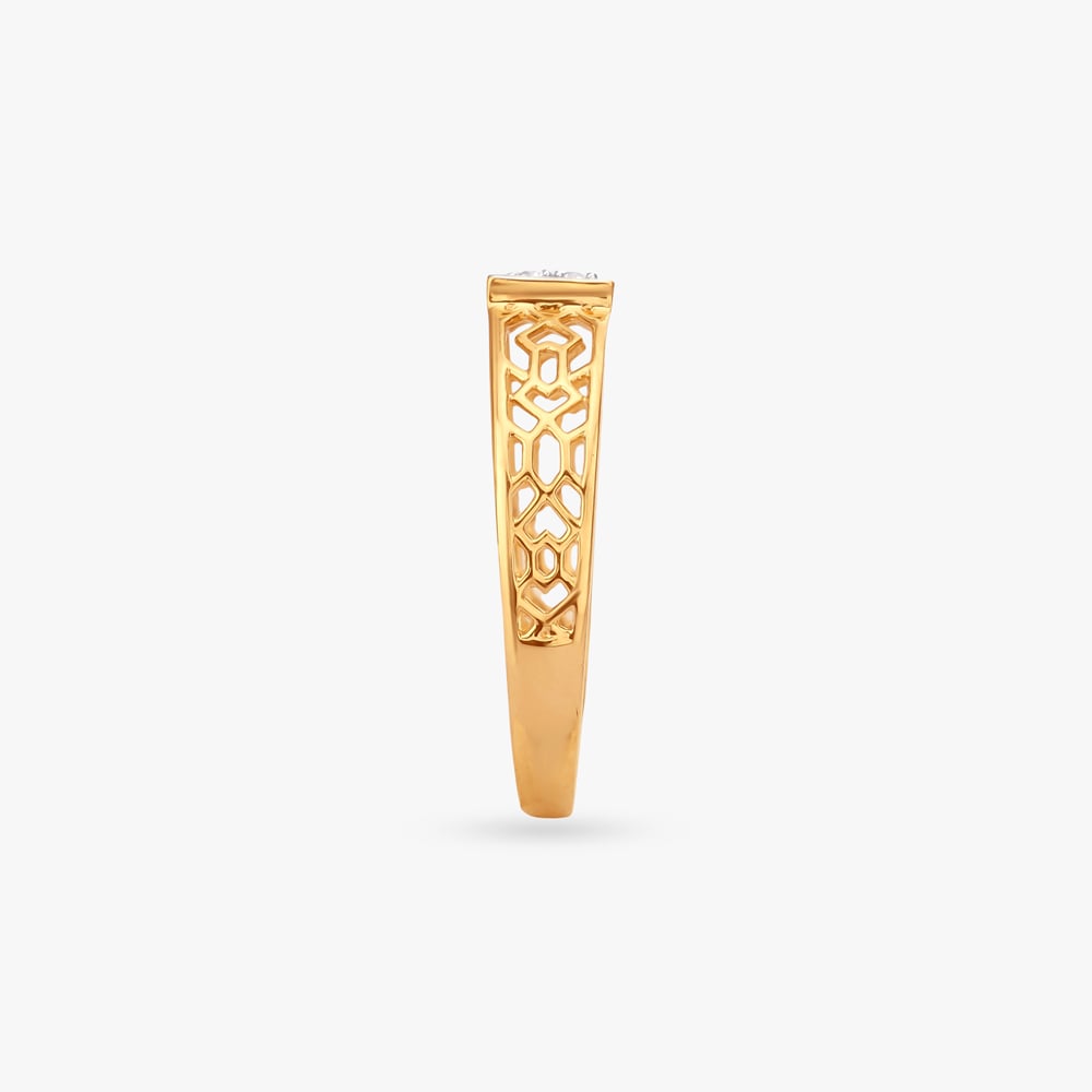 Urban Grid Diamond Finger Ring for Men,,hi-res image number null