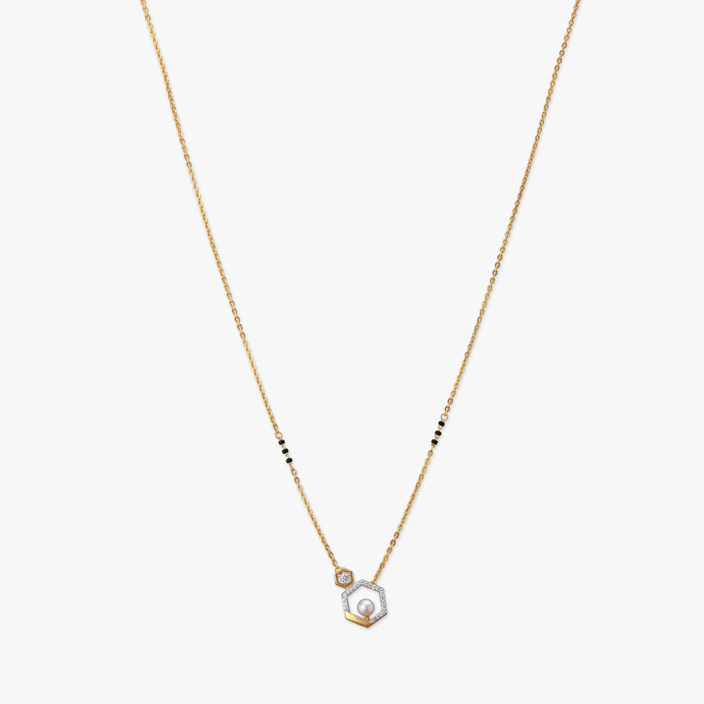 Hexagon Harmony Diamond Mangalsutra,,hi-res image number null