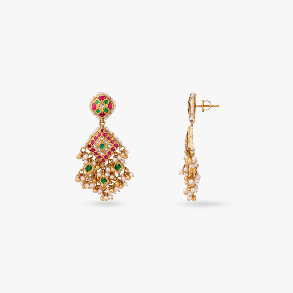 Crimson Scallop Gold Necklace Set,,hi-res image number null