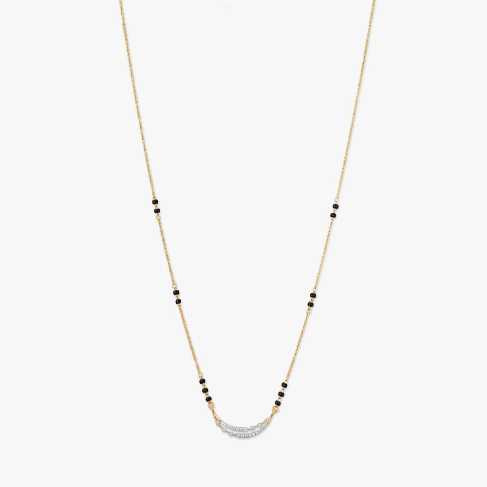 Radiant Curve Diamond Mangalsutra,,hi-res image number null