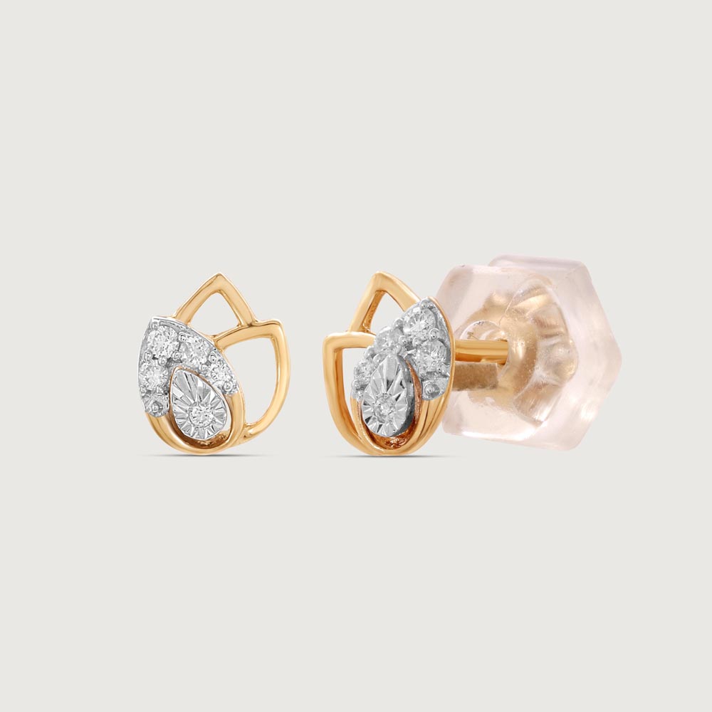 Aura Petal Diamond Stud Earrings,,hi-res image number null