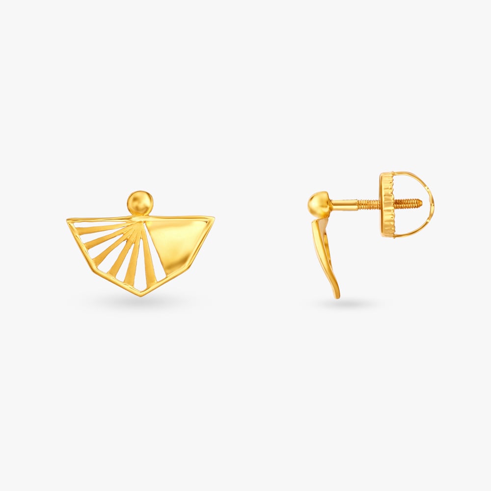 Contemporary Gold Pendant and Earrings Set,,hi-res image number null