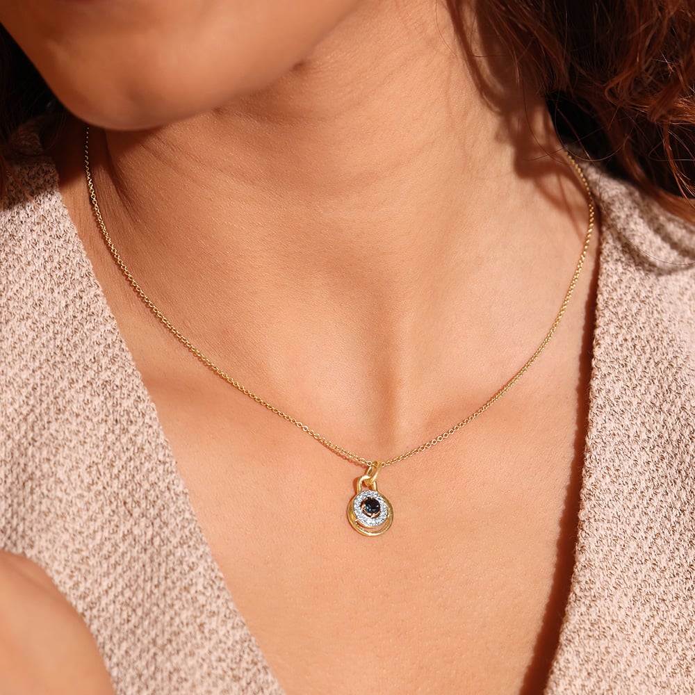 Love Lock Topaz & Diamond Pendant,,hi-res image number null