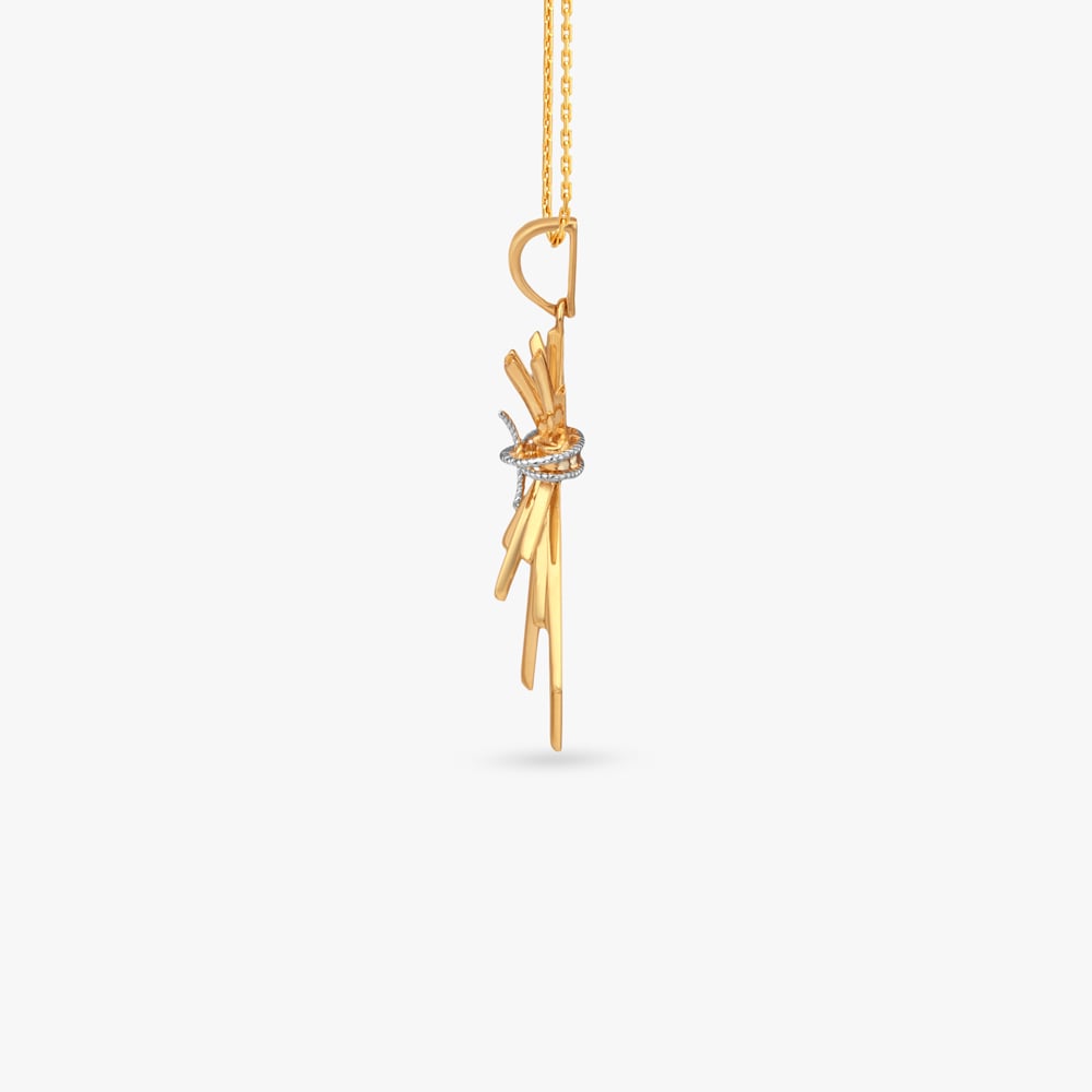 Gathered Rays Gold Pendant,,hi-res image number null