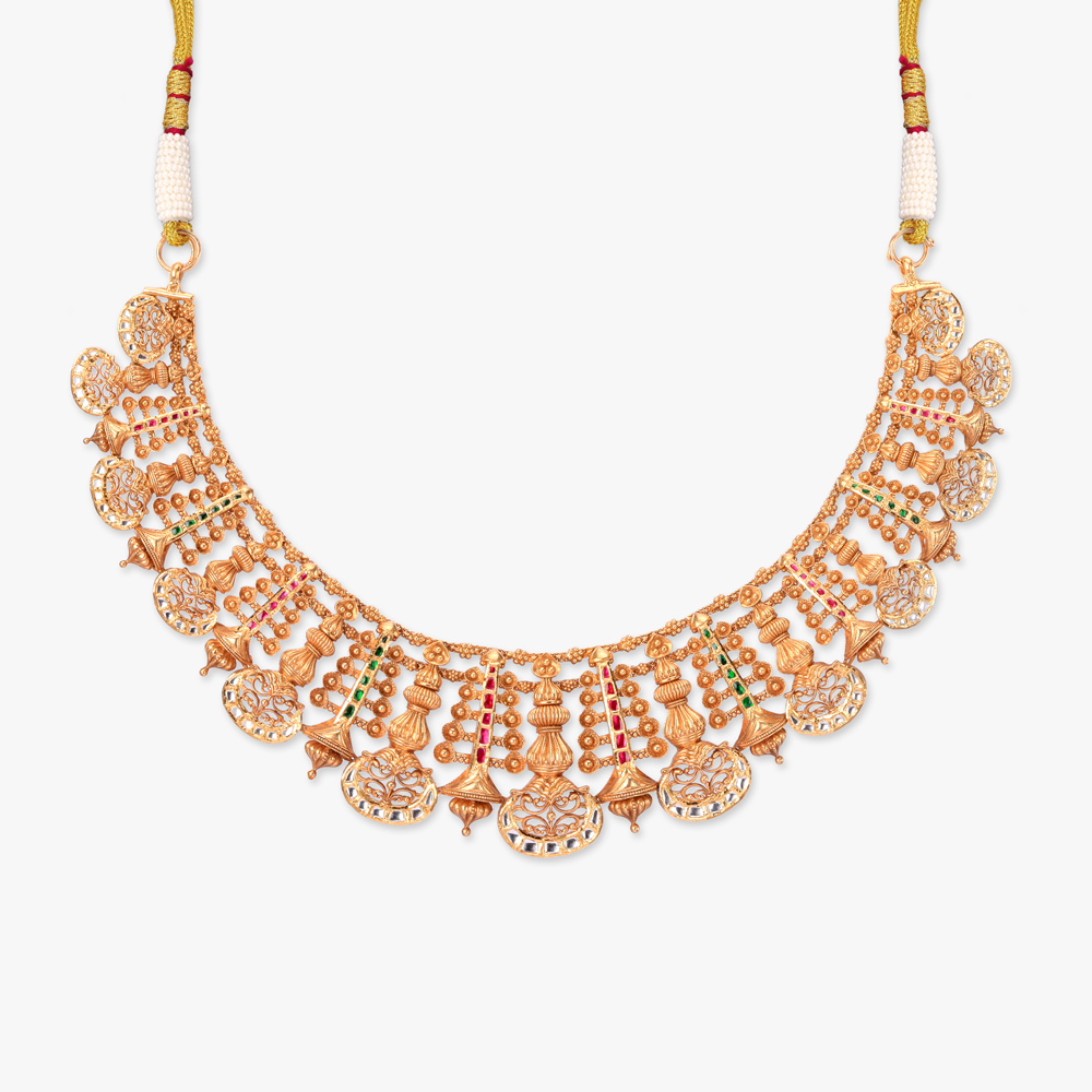 Rhythmic Radiance Gold Necklace set,,hi-res image number null