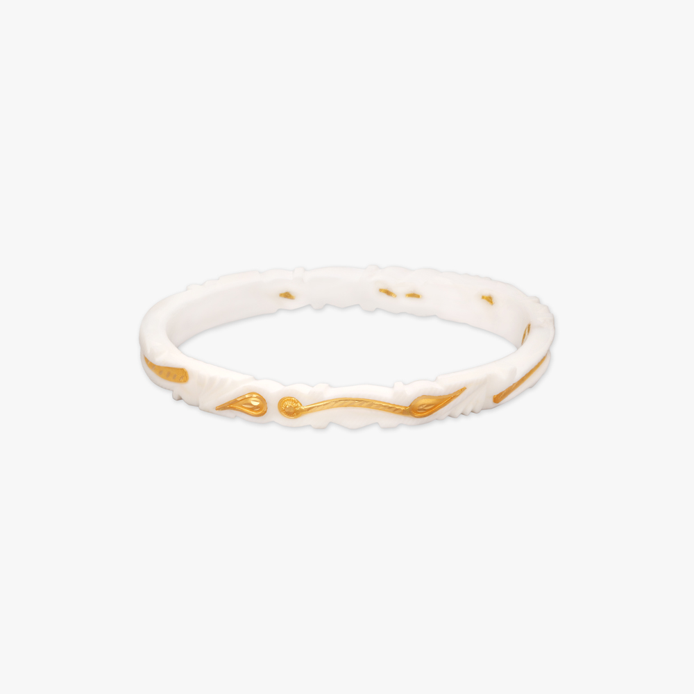 

Celestial Purity Gold Bangle Pola Bangle