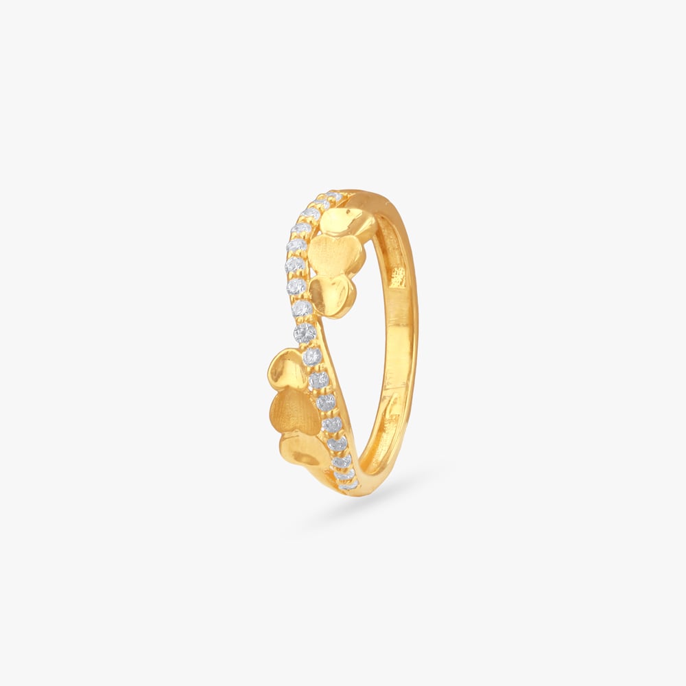 

Leafline Curve Gold Ring
