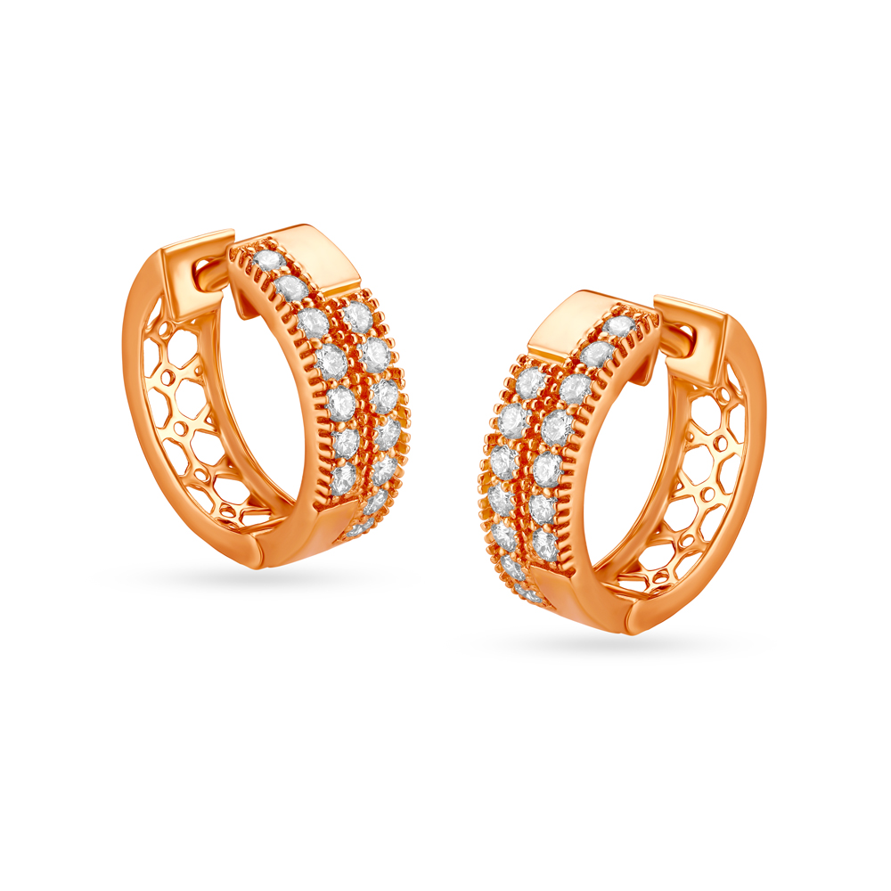 Rose Gold Plated Hoops