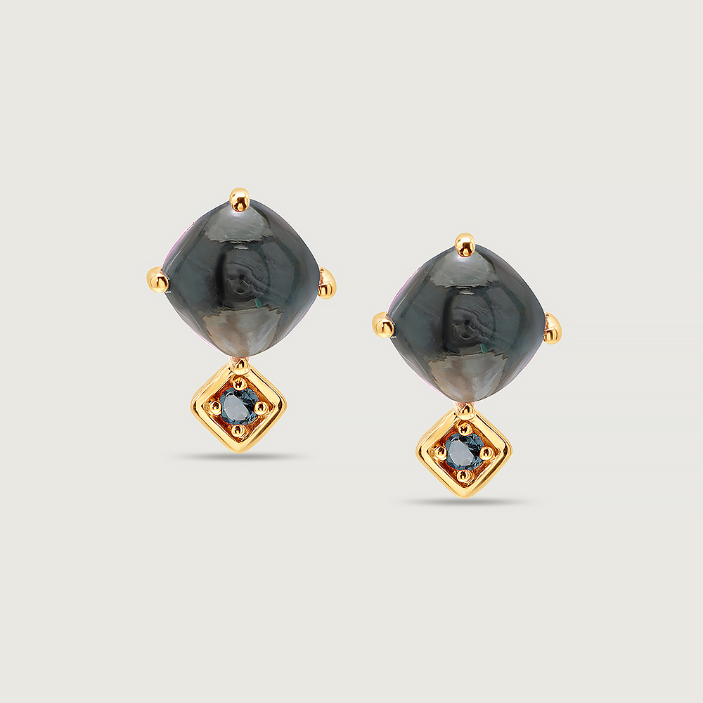 Azure Dream 14KT London Topaz Stud Earrings,,hi-res image number null