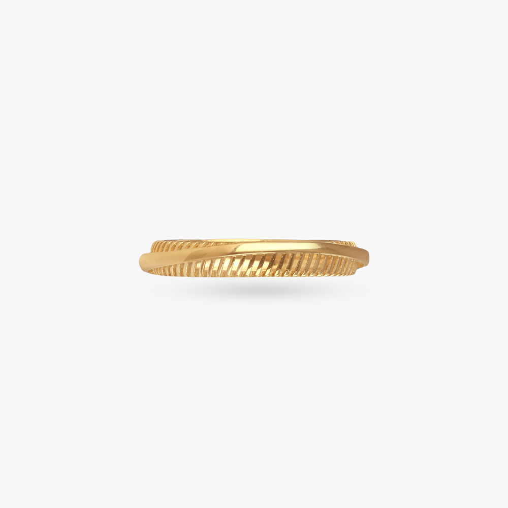 Sleek Groove Gold Ring,,hi-res image number null