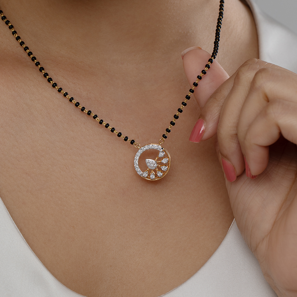 Timeless Shine Gold and Diamond Mangalsutra,,hi-res image number null