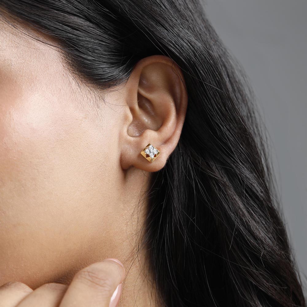Arch Gleam Diamond Stud Earrings,,hi-res image number null