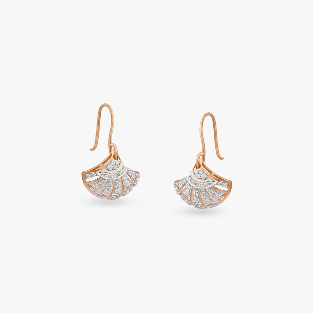 

Radiant Fan Diamond Drop Earrings