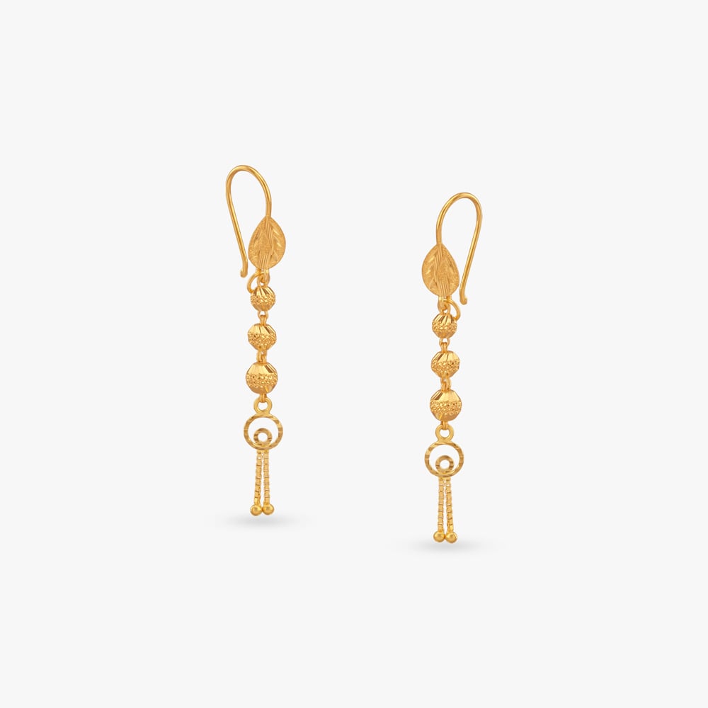

Textured Trail Gold Hoop Earrings