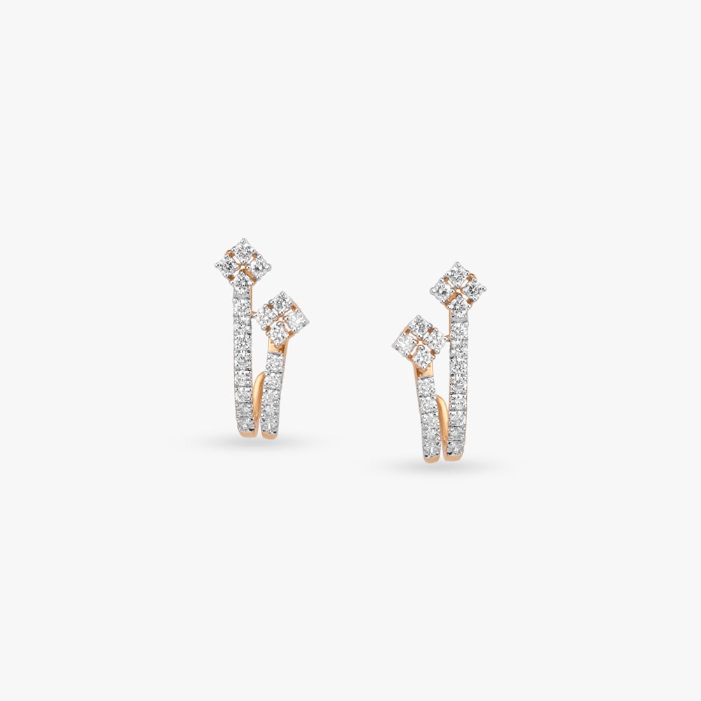 Twin Spark Diamond Stud Earrings,,hi-res image number null