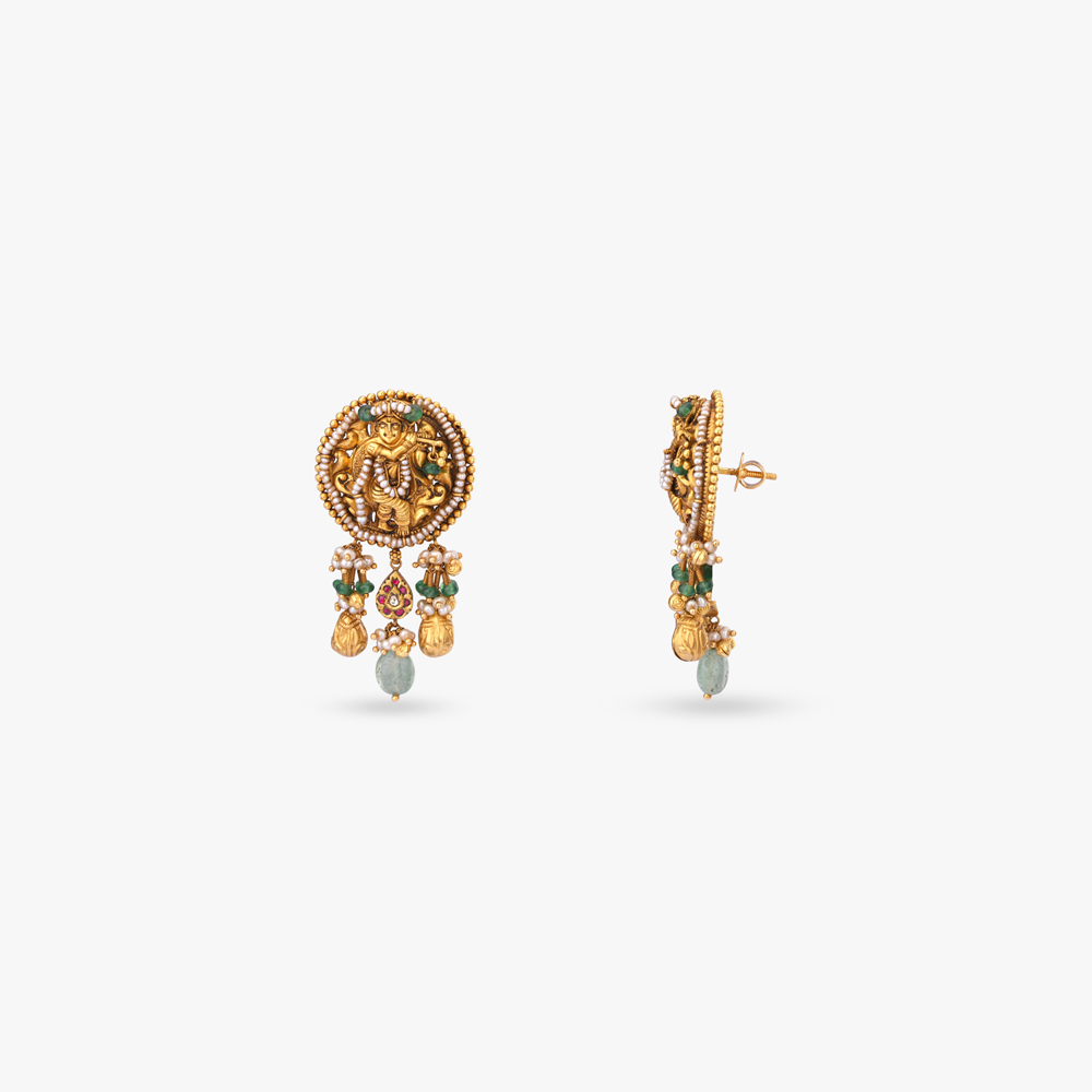 Emerald Vrindavan Veni Necklace Set,,hi-res image number null