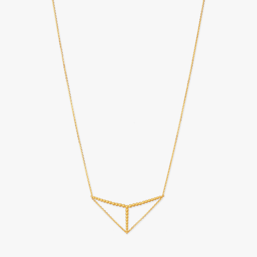 

Triangle Bead Gold Necklace