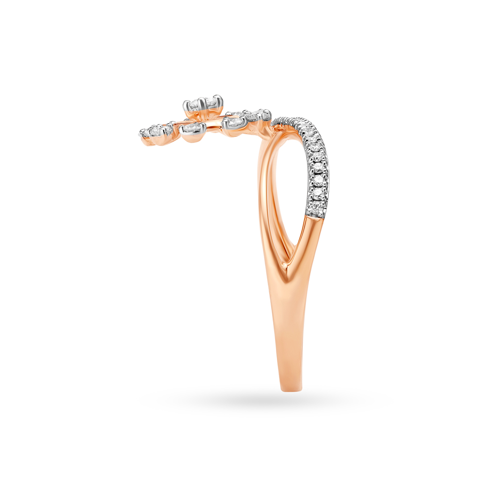 Bright Flower Diamond Finger Ring