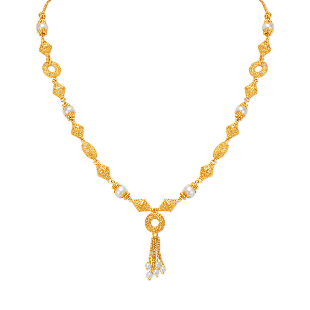 Chain 20 Gram Tanishq Gold Necklace Designs With Price