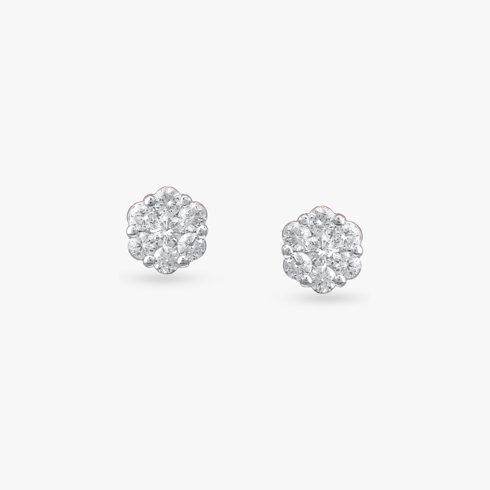 

Elegant Oval Diamond Stud Earrings