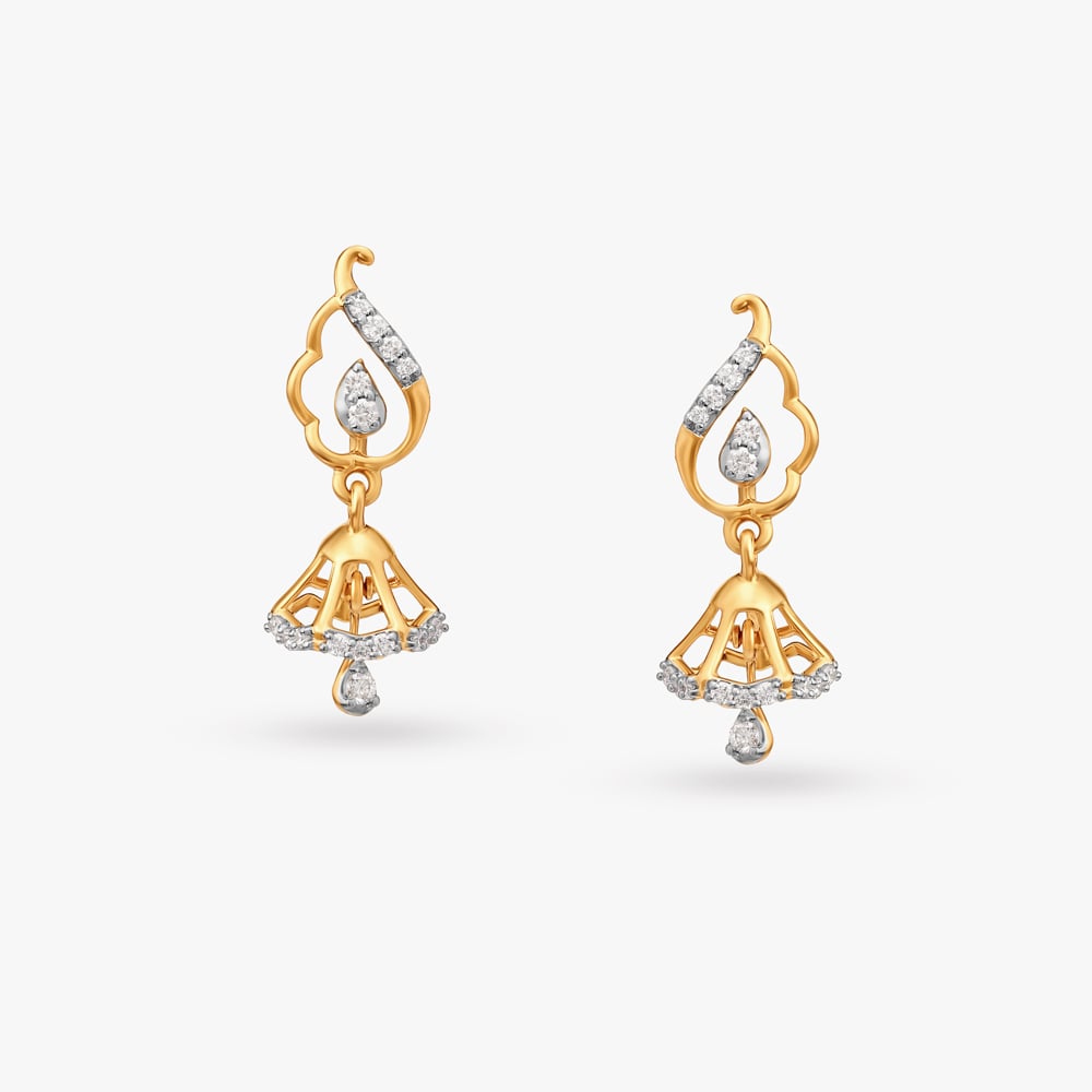Dainty Elegance Diamond Jhumka,,hi-res image number null