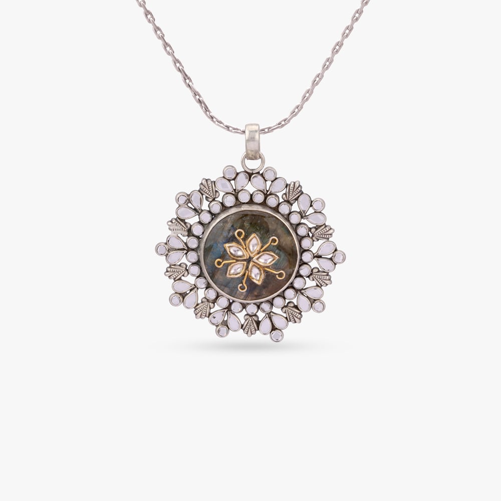 

Tribal Bloom Silver Pendant