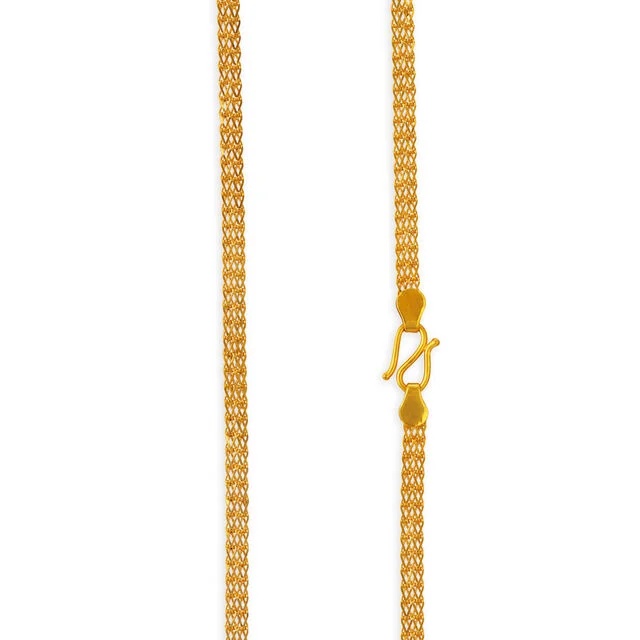 Elegant Criss Cross Gold Chain for Men,,hi-res image number null
