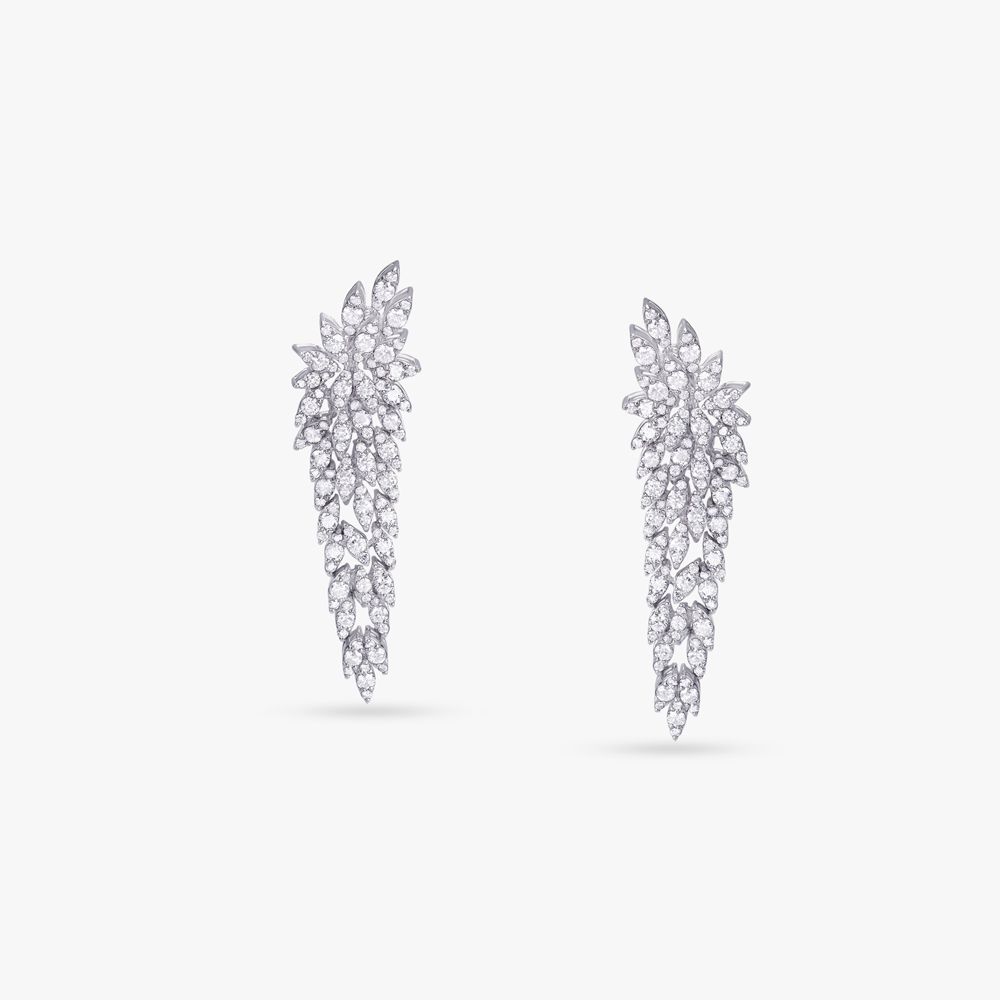 Glistening Leaf Diamond Necklace Set,,hi-res image number null