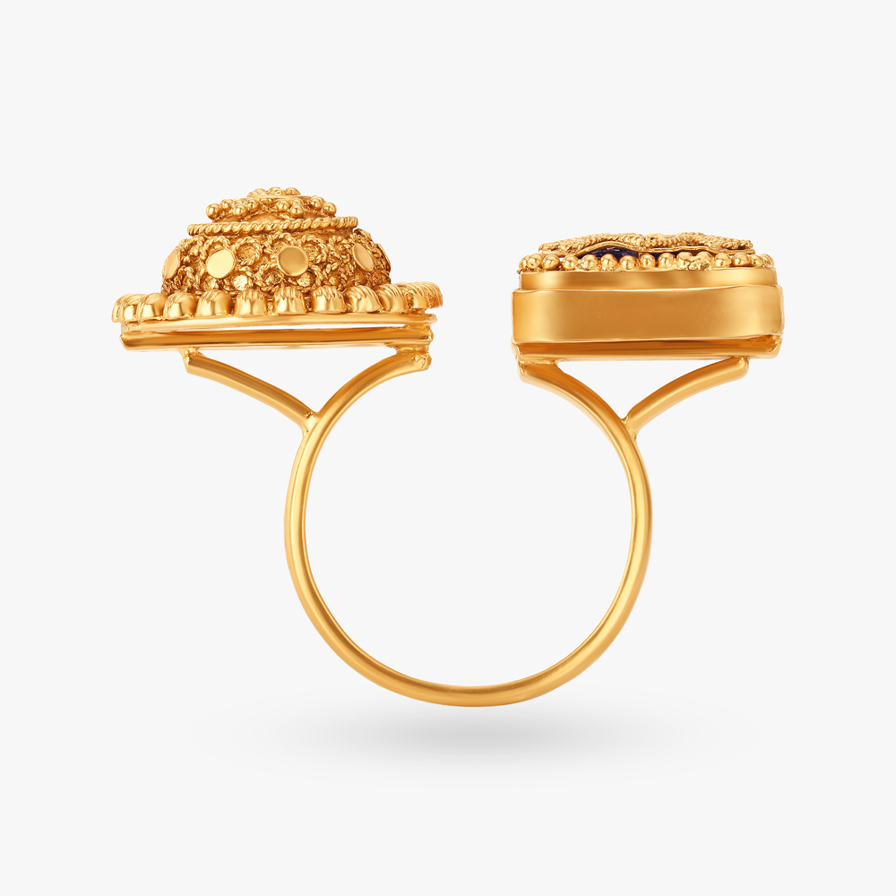 Royal Split Gold Finger Ring,,hi-res image number null