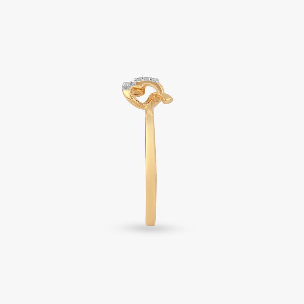 Ribbon Knot Diamond Ring,,hi-res image number null