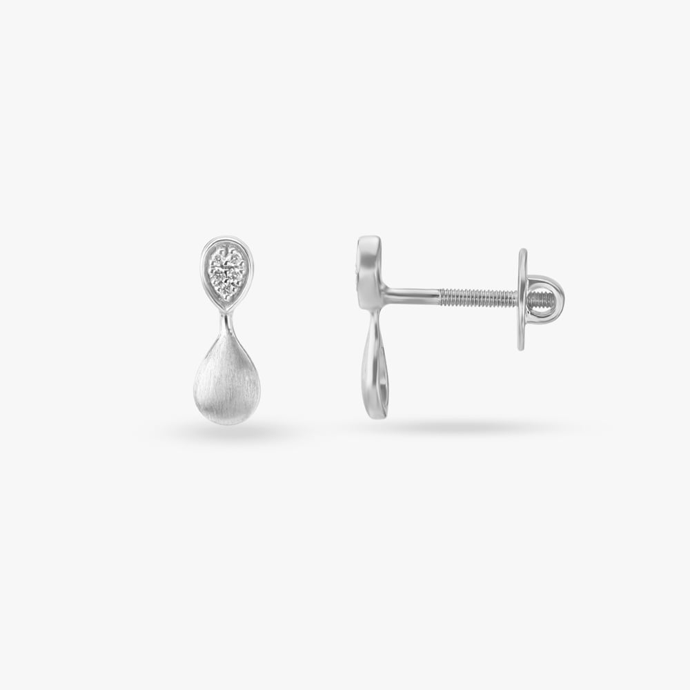 Teardrop Diamond Stud Earrings,,hi-res image number null
