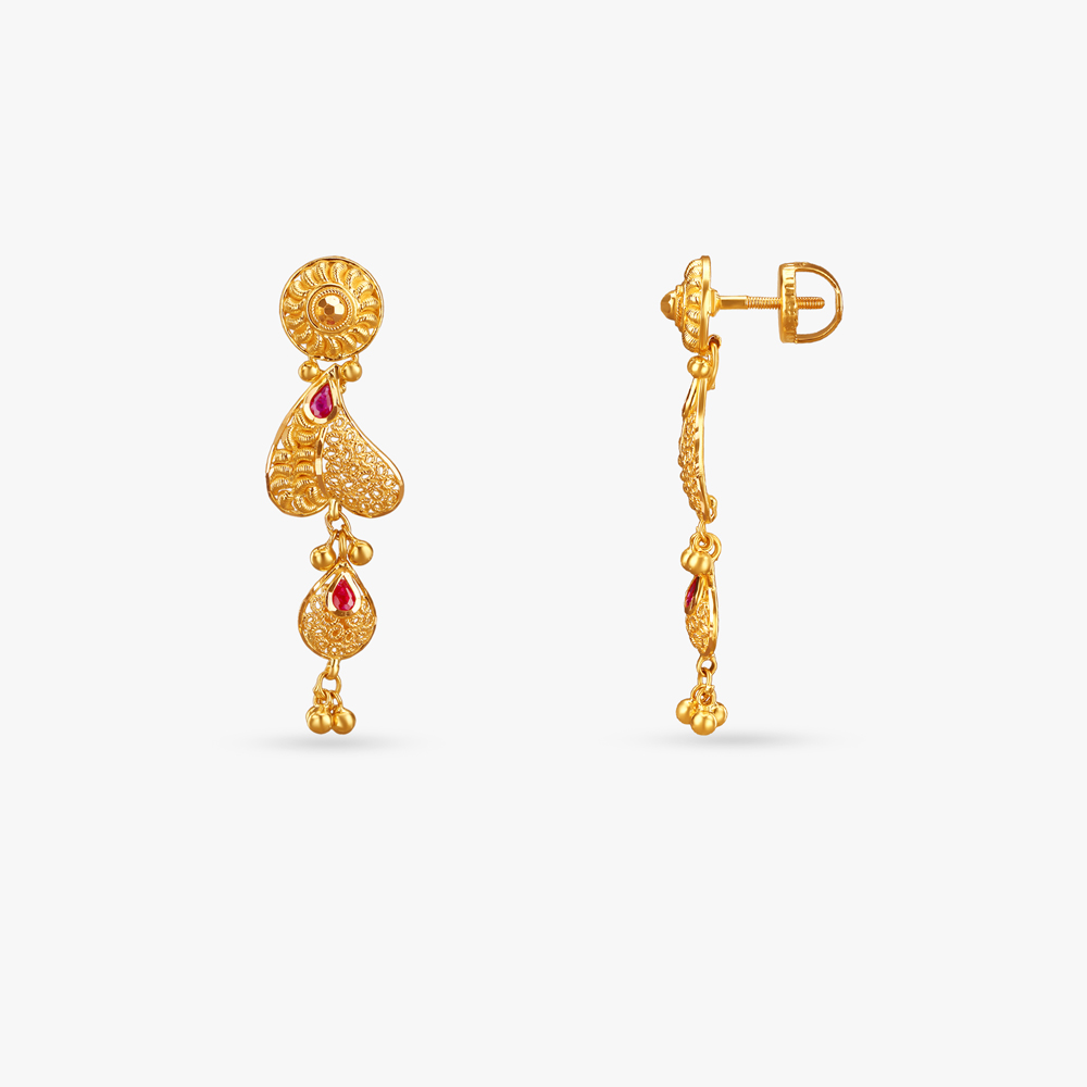 Garland Motif Gold Necklace Set,,hi-res image number null