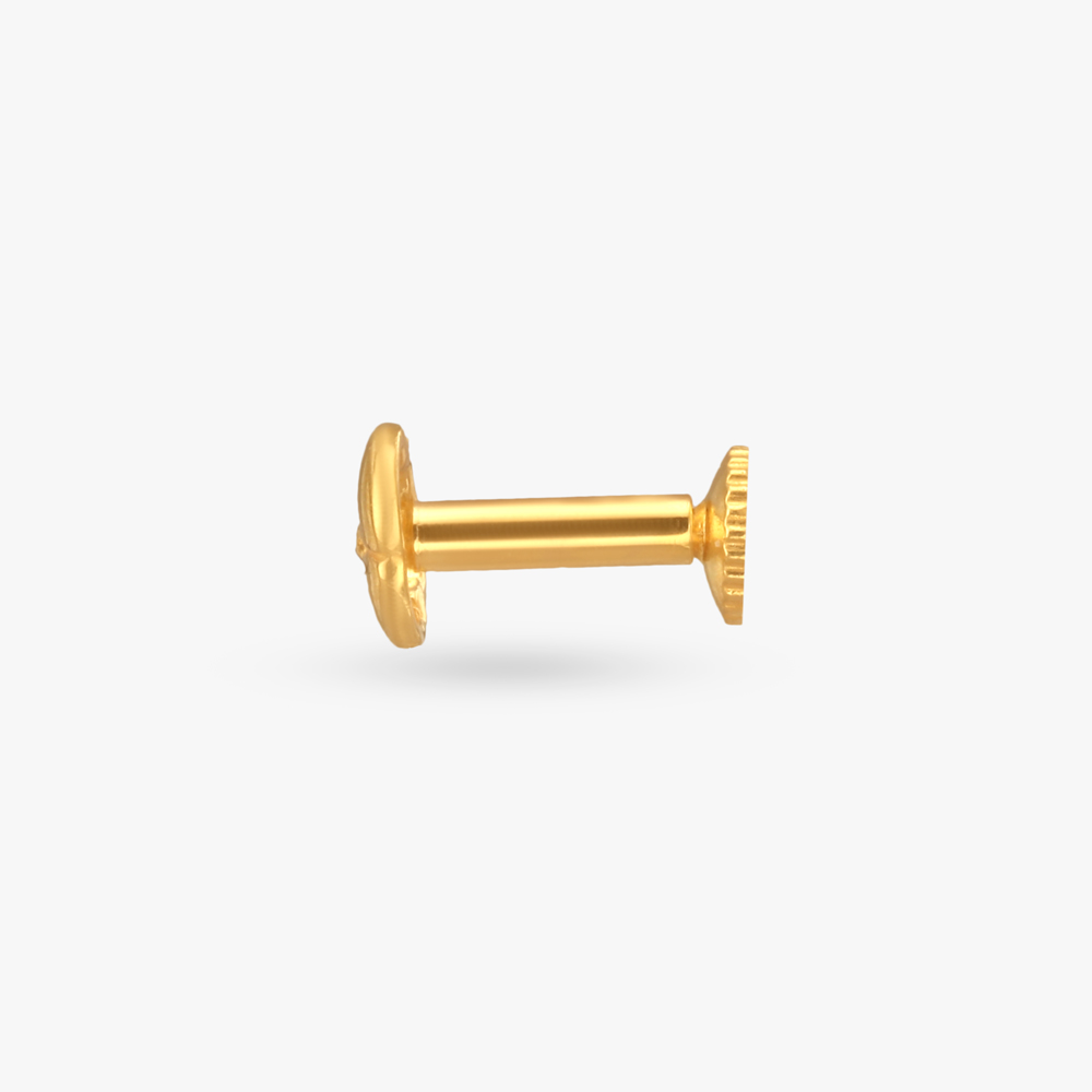 Minimalist Disc Gold Nose Pin,,hi-res image number null