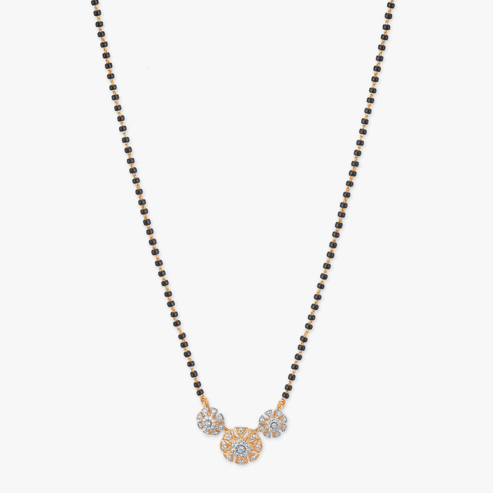 Trio Bloom Diamond Mangalsutra,,hi-res image number null