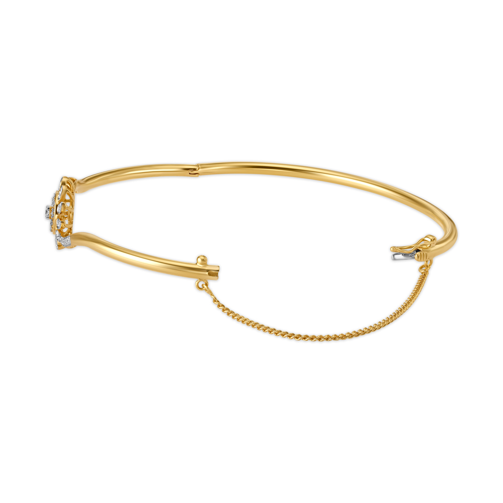 Dazzling Floral Diamond Bangle,,hi-res image number null
