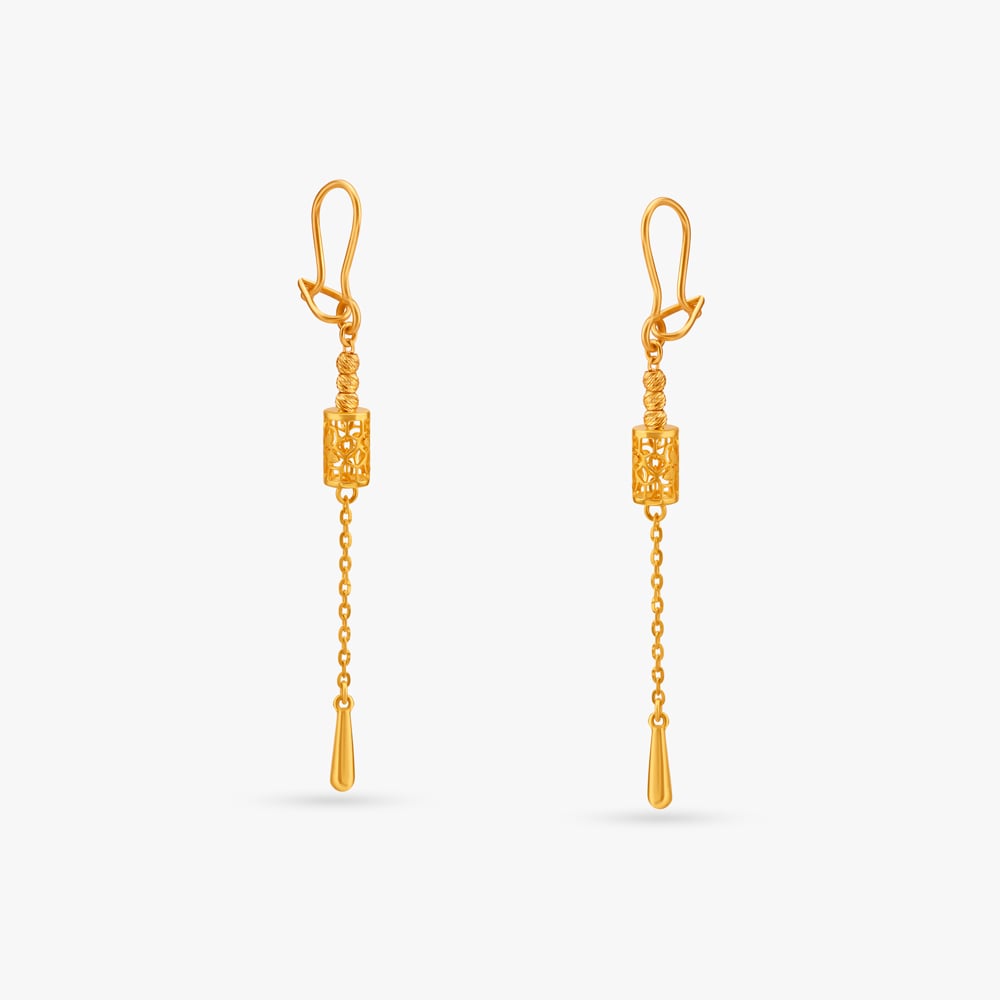 

Slender Beaded Hoop Earrings