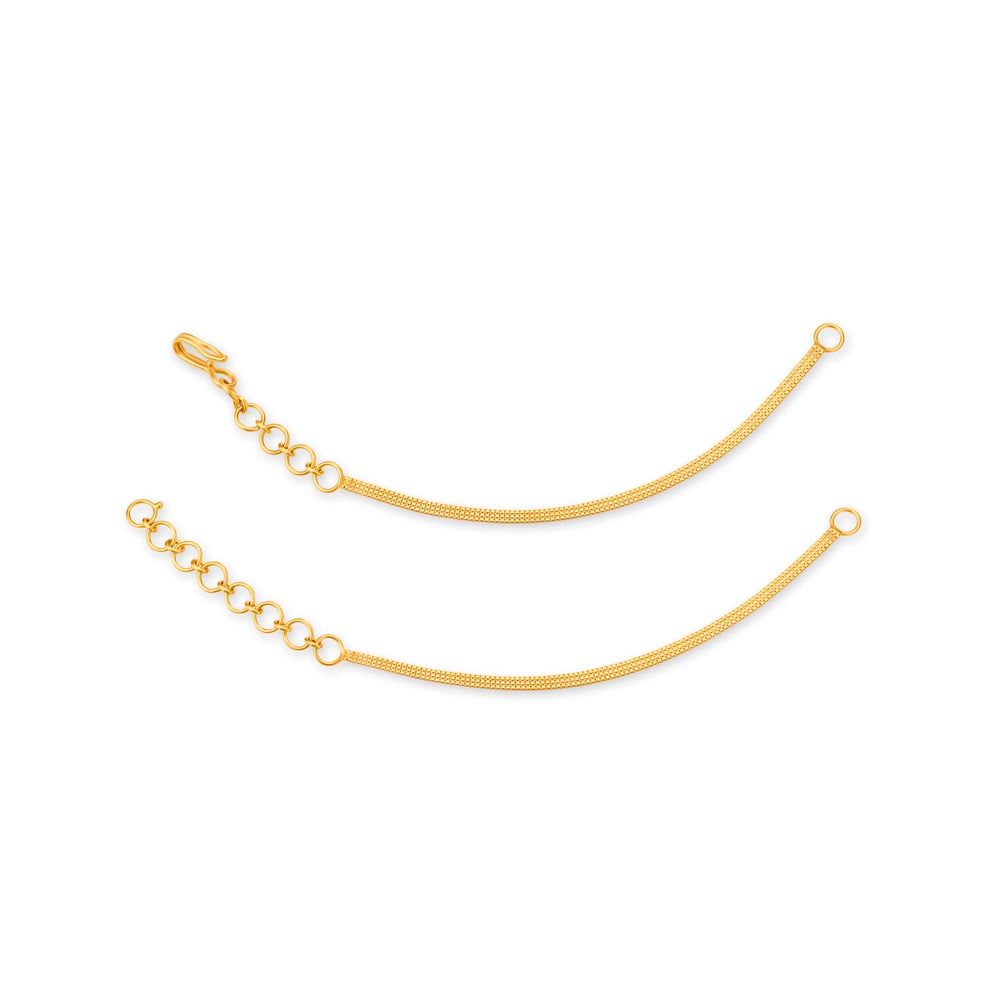 

Classic Gold Necklace Back Chain Perfect for Any Bride
