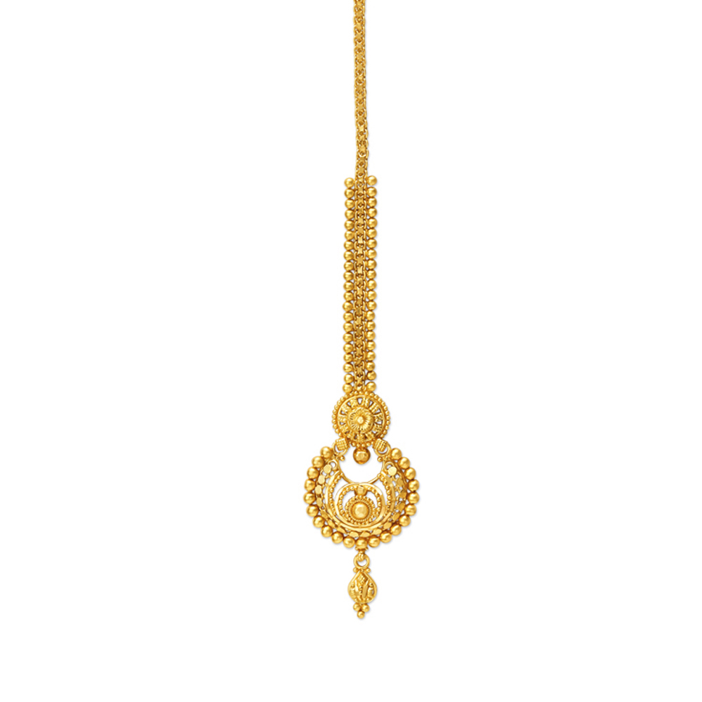 Hypnotic Gold Maang Tikka for the Bengali Bride,,hi-res image number null